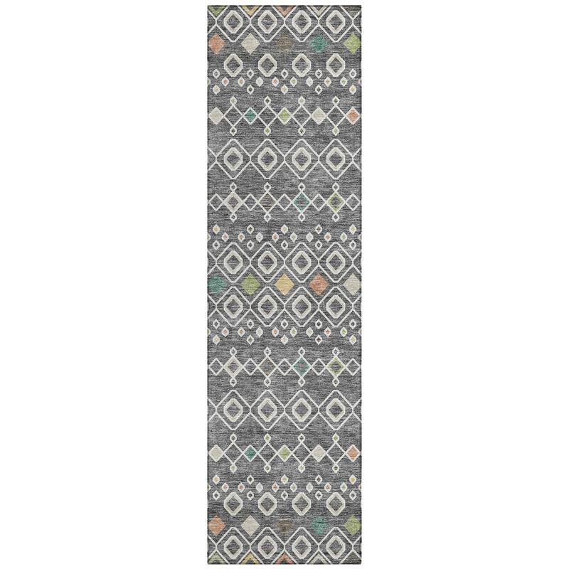 Machine Washable Indoor/ Outdoor Global Contempory Chantille Rug