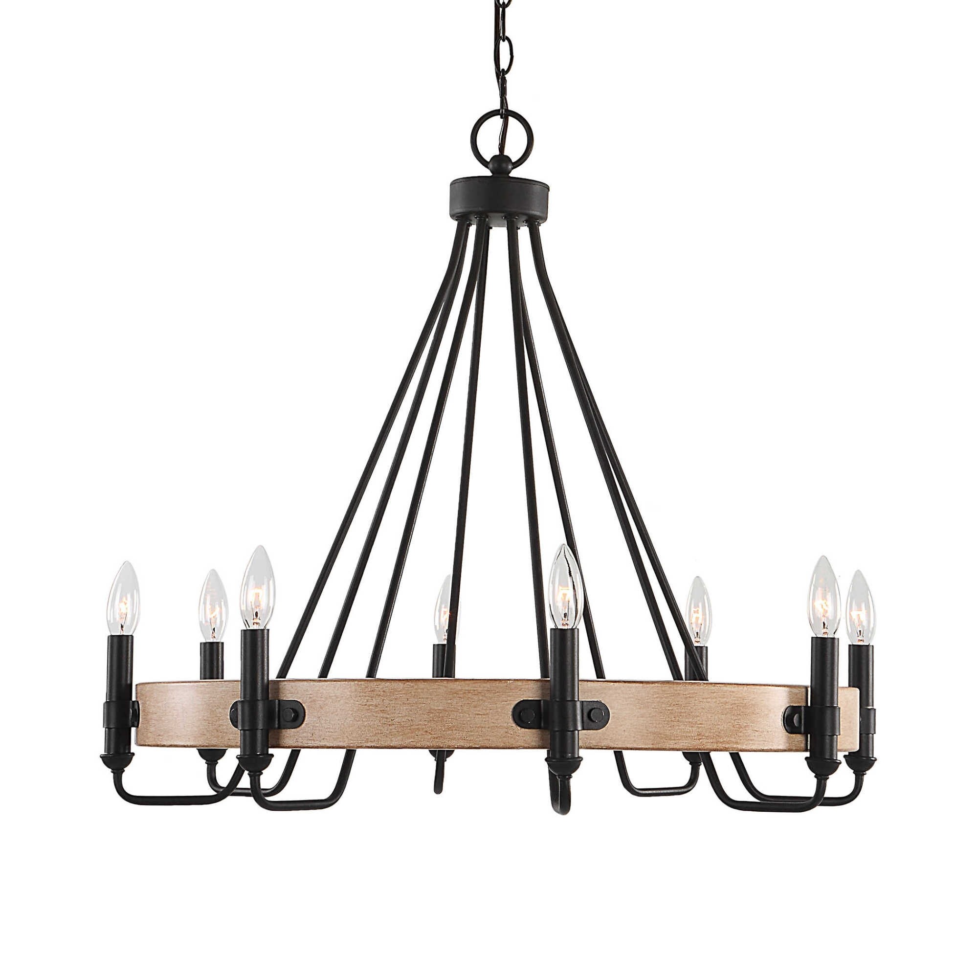 Uttermost 21356 Deschutes 8 Light 30" Wide Taper Candle Style