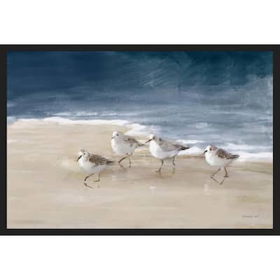 Shore Birds On Sand I Framed Poster
