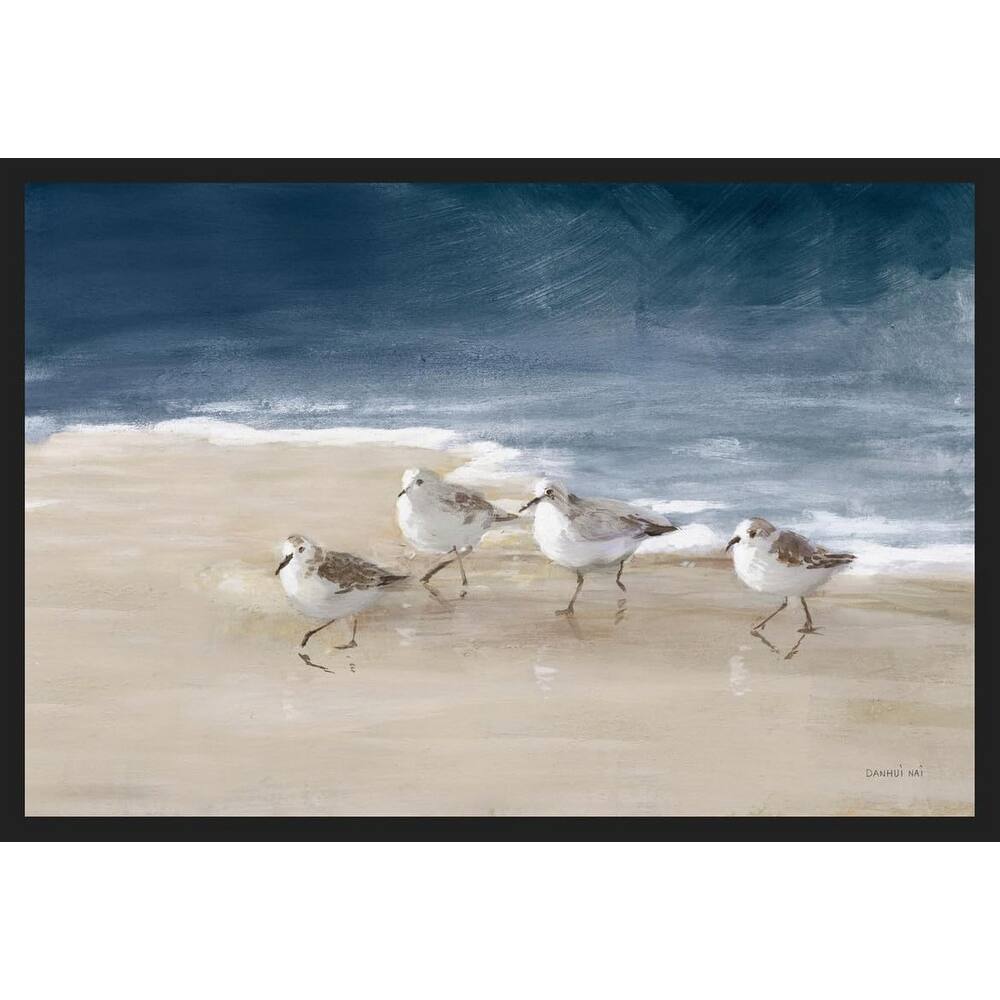 Shore Birds On Sand I Framed Poster