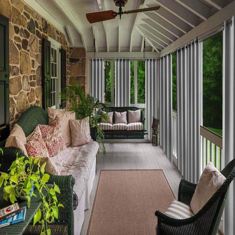 Pro Space Insulated Thermal Blackout Window Curtain Waterproof Grommet Top Curtain Privacy Drape Grey (1 Panel)