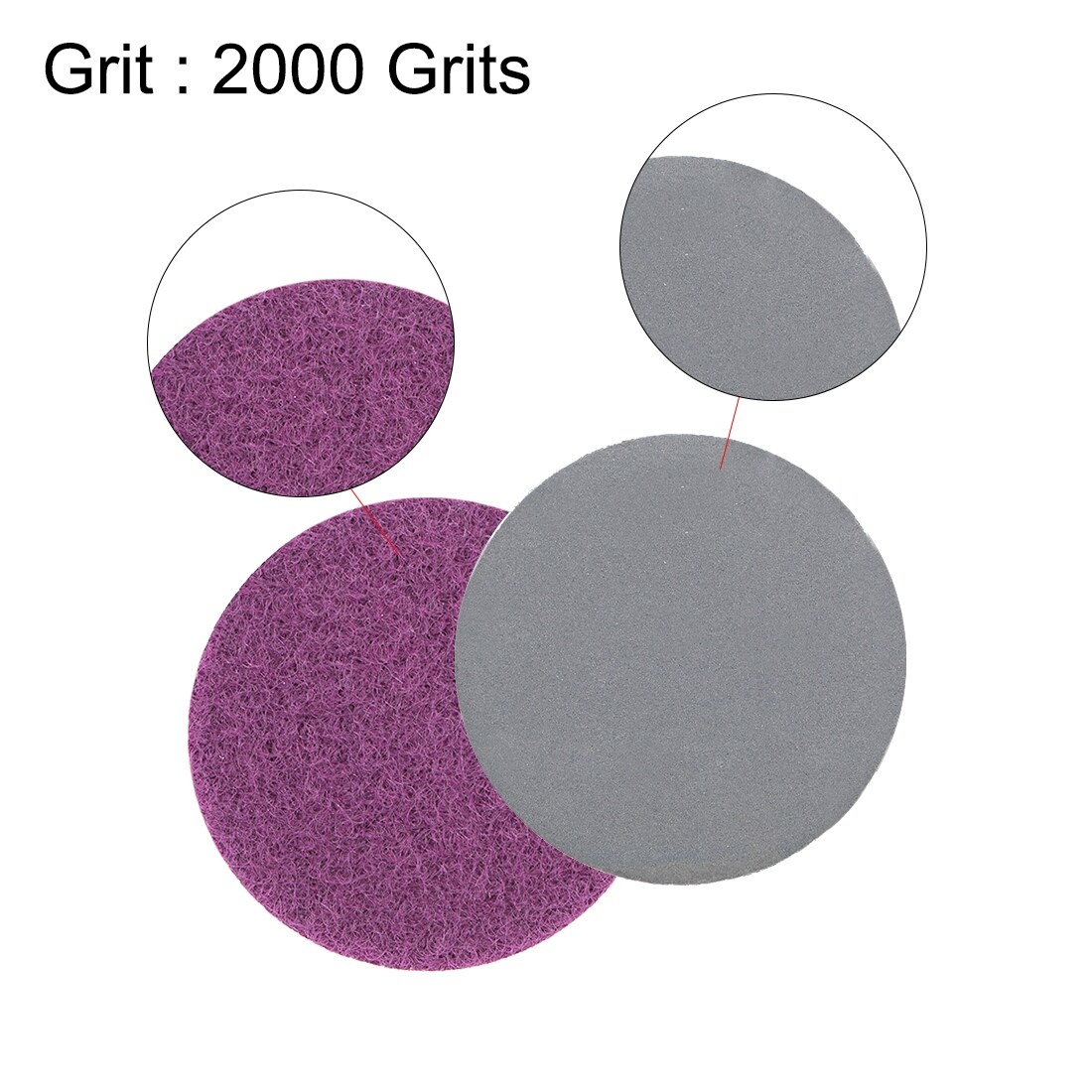 2-Inch Hook and Loop Sanding Disc Wet Dry Silicon Carbide 2000 Grit 100 Pcs 