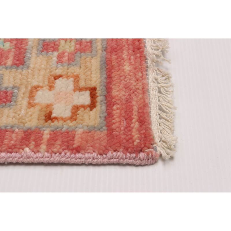 ECARPETGALLERY Hand-knotted Modern Oushak Dark Coral Wool Rug - 10' 1" x 13' 11"