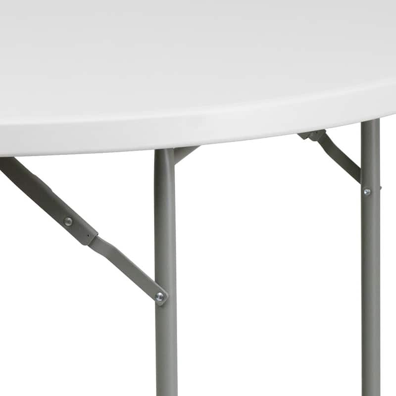 48" Round Granite White Plastic Event and Party Folding Table