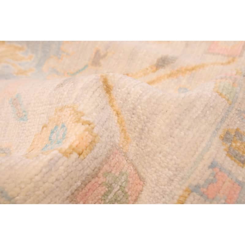 ECARPETGALLERY Hand-knotted Modern Oushak Beige Wool Rug - 10'2 x 14'0