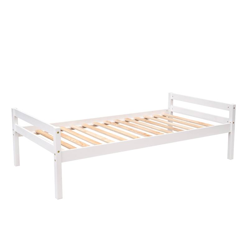 Twin Loft Bed with Stand-Alone Bed, Storage Staircase, and Desk