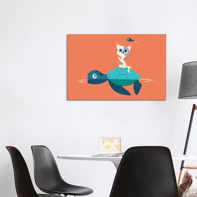 iCanvas "Cat And Turtle" by Jay Fleck Canvas Print