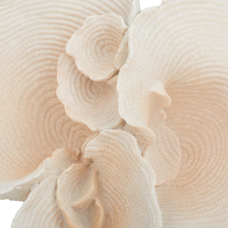 Polystone Coral Sculpture - White - Roche River Decor - 6"W x 13"L x 9"H