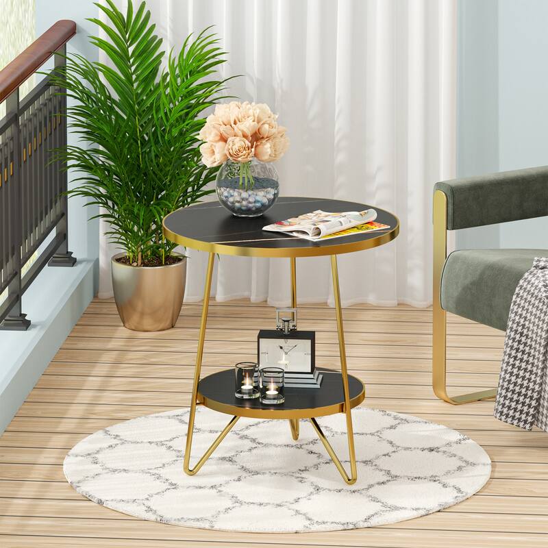 Modern End Table Round Side Table Nightstand Bedside Table