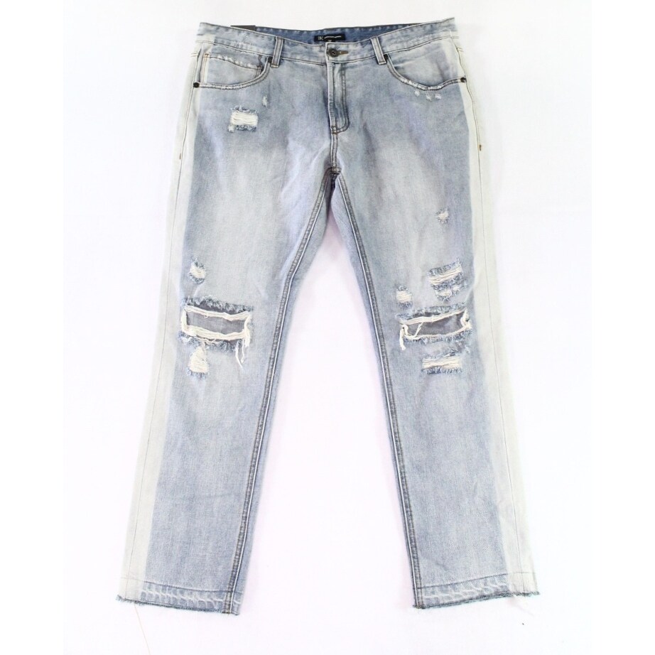 Shop Inc Mens Jeans Light Blue Size 38x30 Distressed Stockholm
