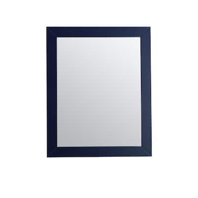 Eviva Acclaim 24" x 30" Rectangular Blue Wooden Framed Mirror
