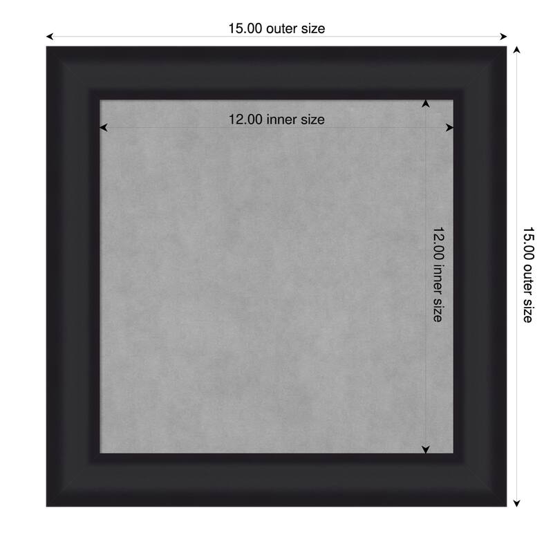 Amanti Art Oliver Black Narrow Framed - 15 x 15 in - Oliver Black Narrow