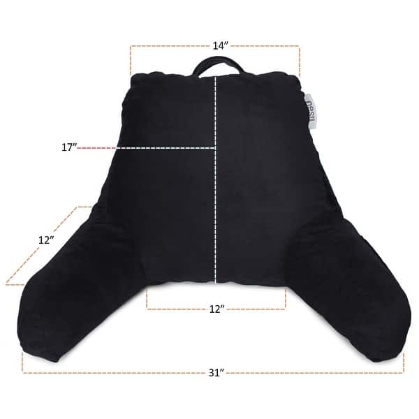 dimension image slide 8 of 62, Nestl Memory Foam Reading Pillow with Backrest, Arms and Pockets