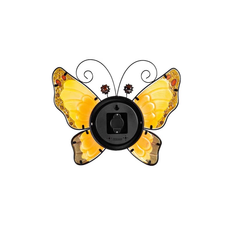 Butterfly Outdoor Wall Thermometer, Blue