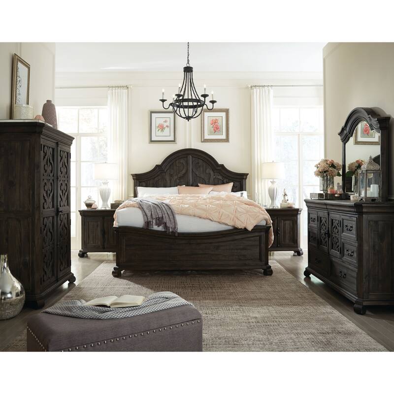 Magnussen Home Bellamy Peppercorn Shaped Panel Bed