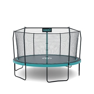 Skywalker Trampolines Signature Series 12 FT Outdoor Trampoline with Enclosure - Teal/Black