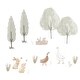 preview thumbnail 1 of 3, Lambs & Ivy Signature Bunny Hop Woodland Trees/Duck Wall Decals/Stickers