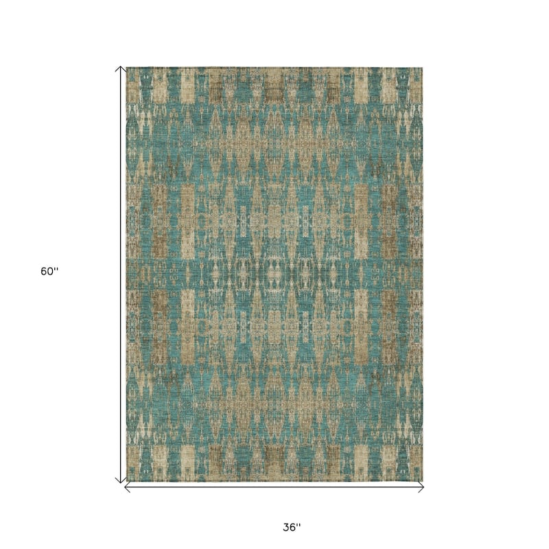 HomeRoots Moroccan Transitional Rectangle Outdoor Rug