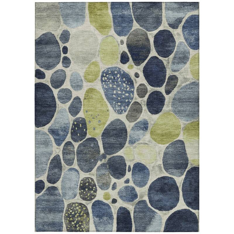 HomeRoots Geometric Transitional Rectangle Outdoor Rug