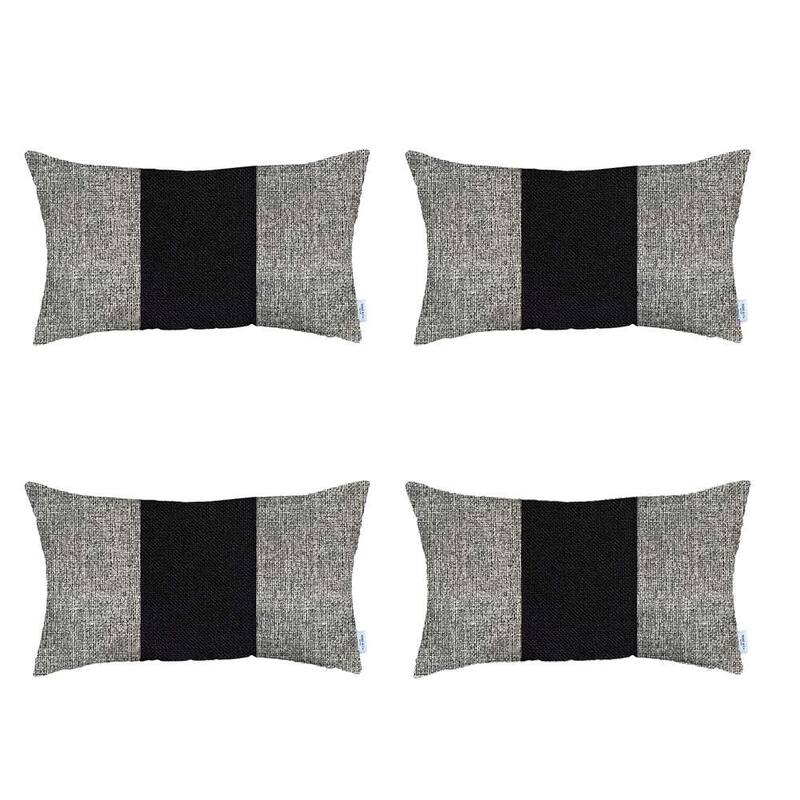 Boho-Chic Decorative Houndstooth Jacquard Pillow Covers 4 PCS
