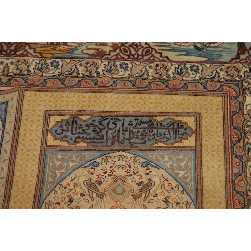Vegetable Dye Isfahan Persian Vintage Rug Handmade Wool Carpet - 4'11" x 7'8"