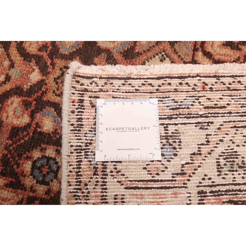 ECARPETGALLERY Hand-knotted Antalya Vintage Dark Brown Wool Rug - 3'9 x 11'0