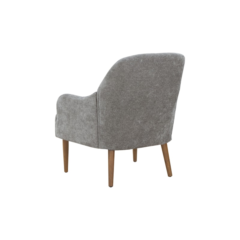 Modern Chenille Accent Chair with Wooden Legs, Set of 1