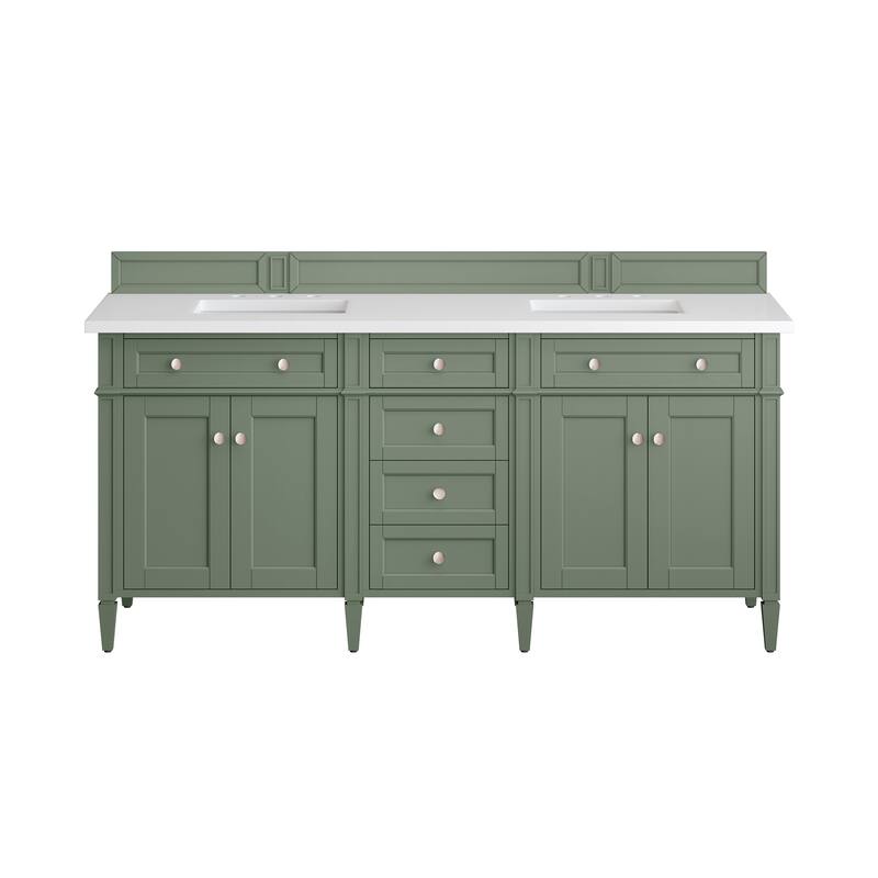 James Martin Vanities Brittany 72" Double Vanity, Smokey Celadon