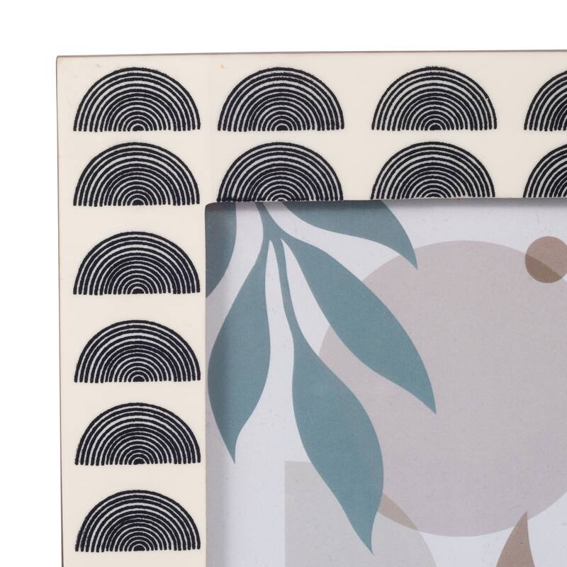 Resin Wood Decorative Arches Photo Frame - Black