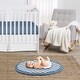 preview thumbnail 2 of 3, Sweet Jojo Designs Blue Gingham Checkered Plaid Boy Baby Tummy Time Playmat - Vintage Classic Checkerboard, Geometric Minimalist