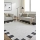 preview thumbnail 3 of 2, Davonte Traditional Border Jute Area Rug Beige/Black - 2' x 3'