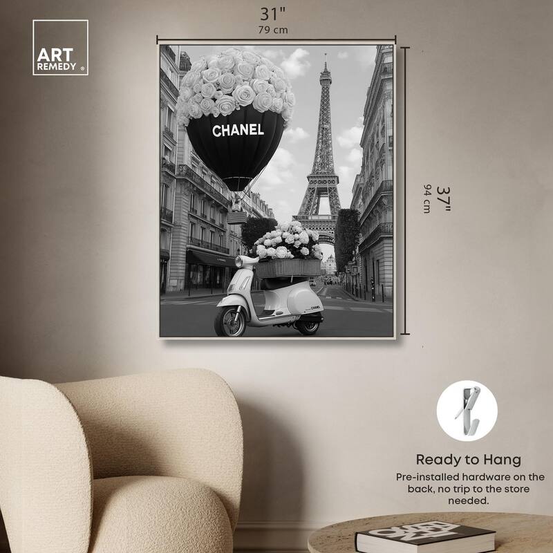 Scooter and Glam Balloon II Canvas by Art Remedy