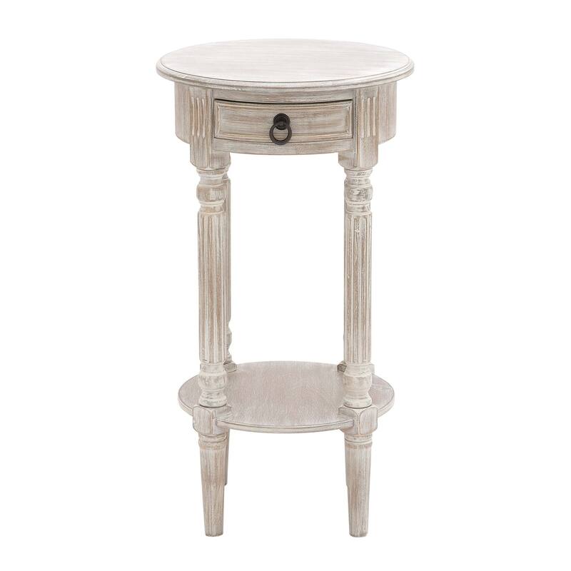 Light Brown Wood Farmhouse Accent Table