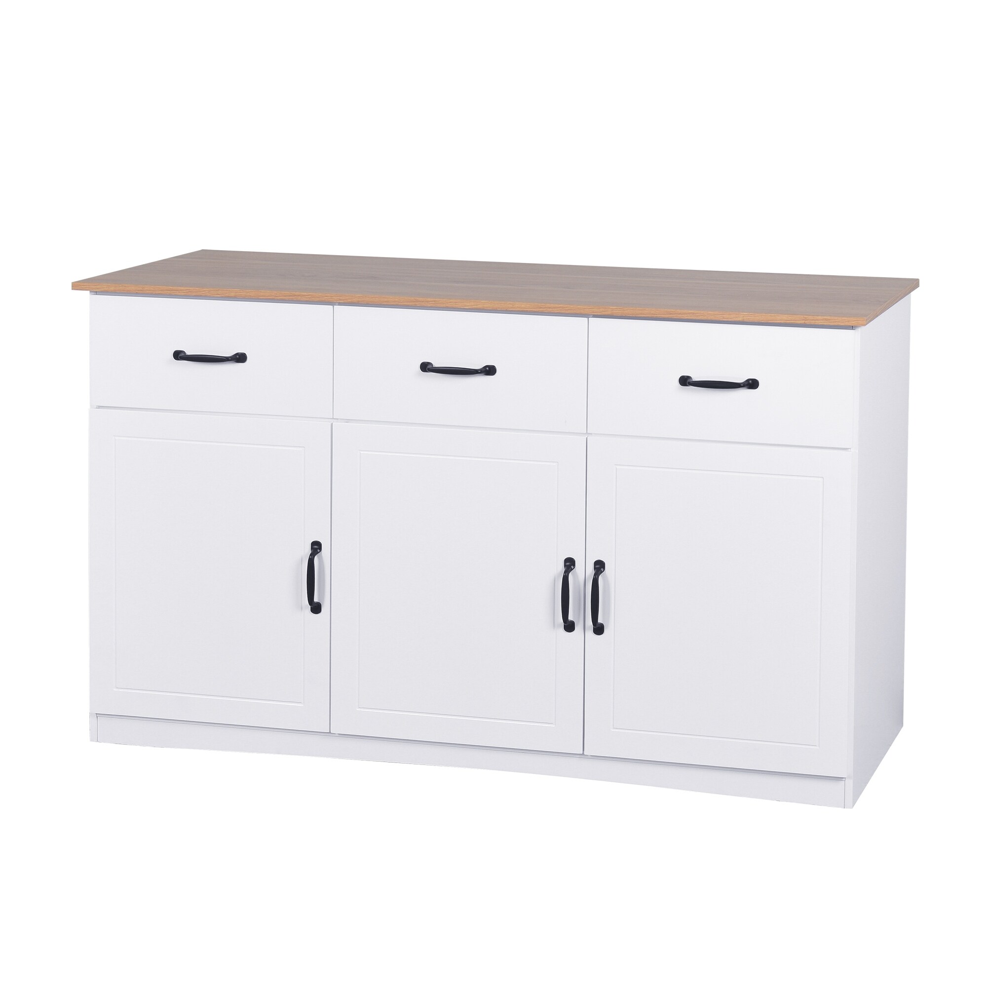 Modern Design Storage Cabinet Console Table with 3 Doors and 3 Drawers for  Living Room, Dining Room or Hallway