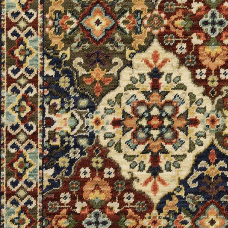 HomeRoots Oriental Traditional Rectangle Area Rug