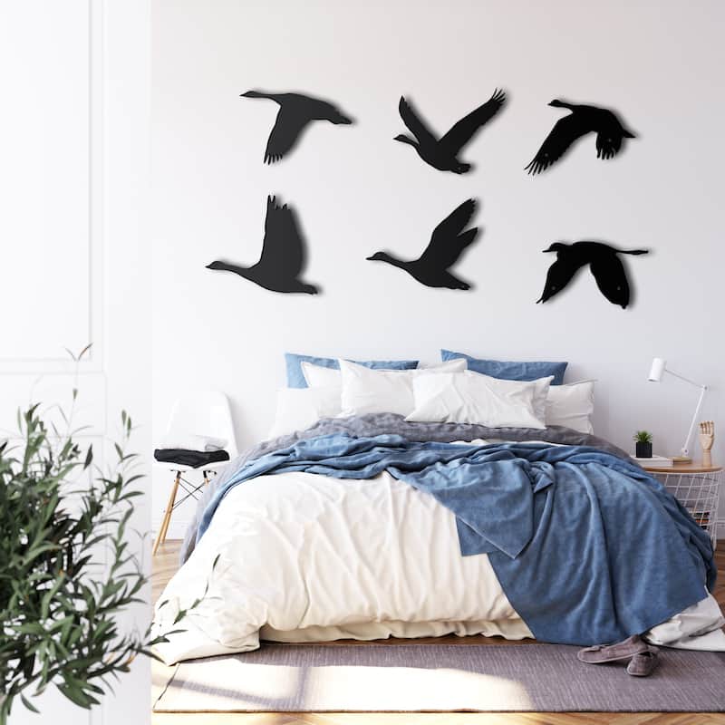 Metal Wall Art, Geese Birds Art, Metal Birds Decor 11.81"/30,5cm