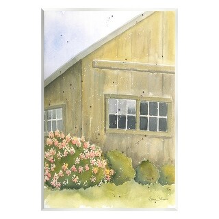 Stupell Cottage Floral Bushes Painting Wall Plaque Art by Gloria Palmer ...