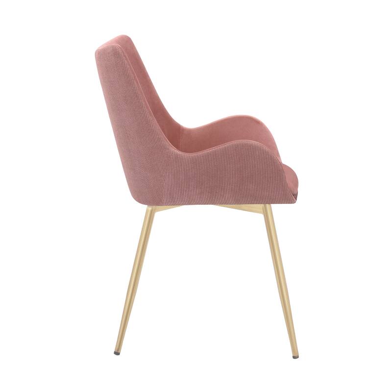 Avery Upholstered Dining Chair with Gold Legs