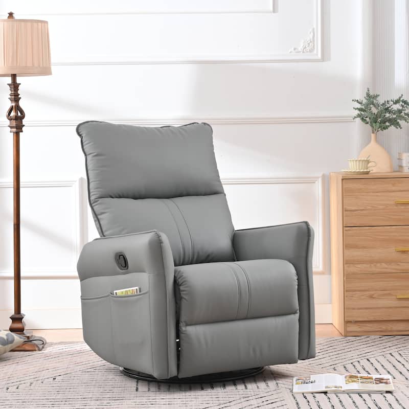 Rocking Recliner Chair,360 Degree Swivel Nursery Rocking Chair,Glider Chair,Modern Small Rocking Swivel Recliner Chair