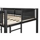 preview thumbnail 6 of 10, Twin over Twin Metal Bunk Bed for Three with Space-Saving Trundle, Black