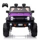 preview thumbnail 8 of 32, 24V Kids Ride-On Truck with Remote Control, 19.7" Seat Width 2-Seater Electric Toy Purple