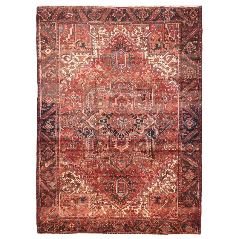 ECARPETGALLERY Hand-knotted Sarabi Dark Red Wool Rug - 9'8 x 13'0
