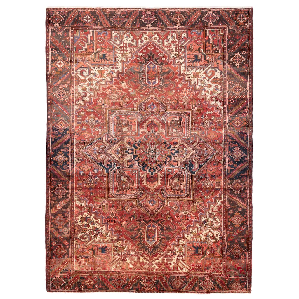 ECARPETGALLERY Hand-knotted Sarabi Dark Red Wool Rug - 9'8 x 13'0