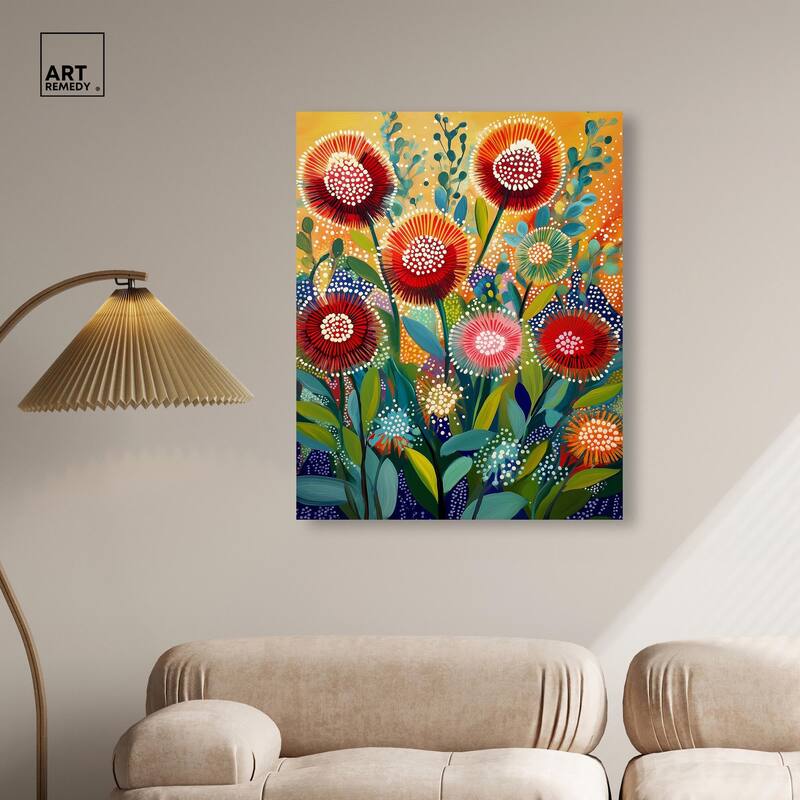 Vivid Flora I Canvas by Art Remedy, Gallery Wrapped
