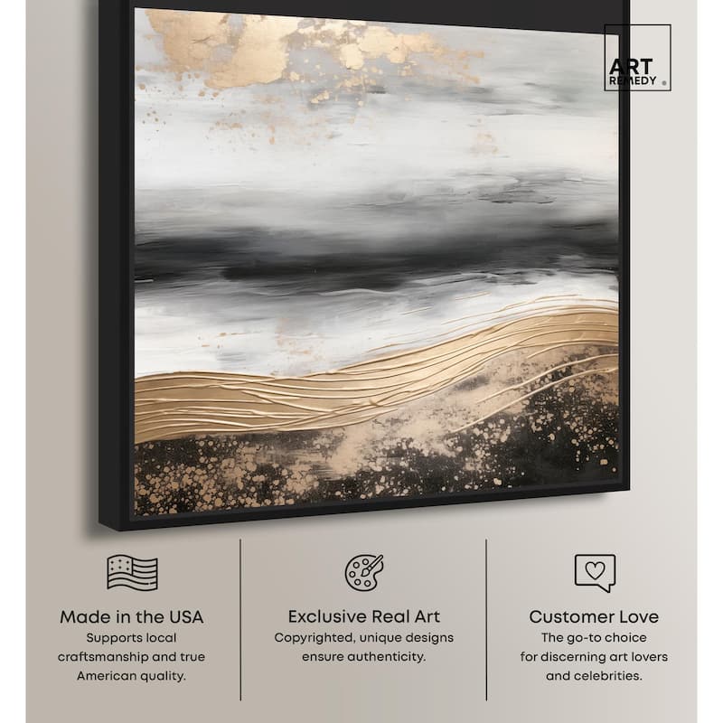 Moonlit Gold Canvas by Art Remedy