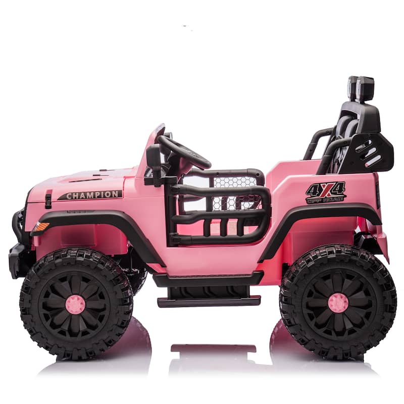 24V Two-Seater Kids Ride On Electric Car W/Parents Control,400w Motor,Provide A Speed Of 1.86-4.35mph For Kids Of 3+