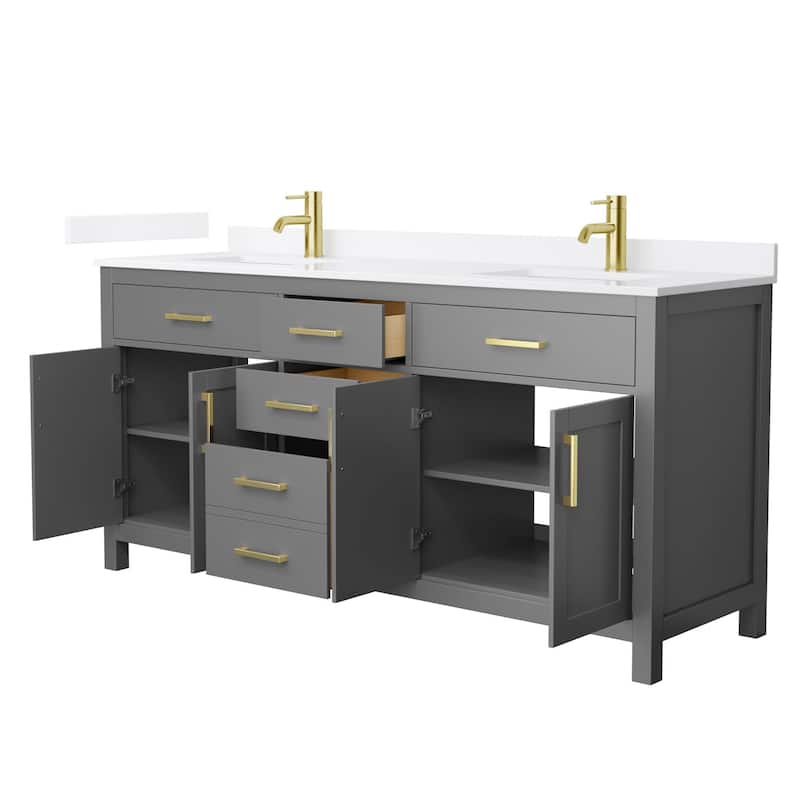 Wyndham Collection WCG2424-72D-QTZ-UNSMXX Beckett 72" Free Standing