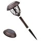 preview thumbnail 10 of 9, Alpine Corporation 17" Tall Super Bright High Lumen Outdoor Solar Powered Pathway Light Stakes, Bronze (Set of 2)