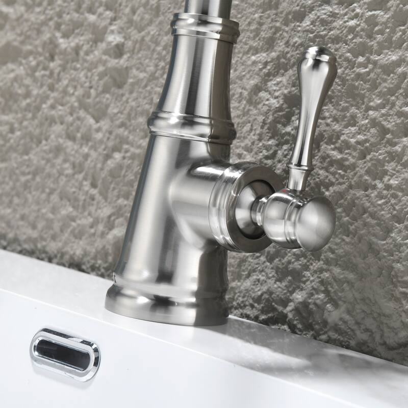 10.9"H Solid Brass Single-handle Bathroom Sink Faucet