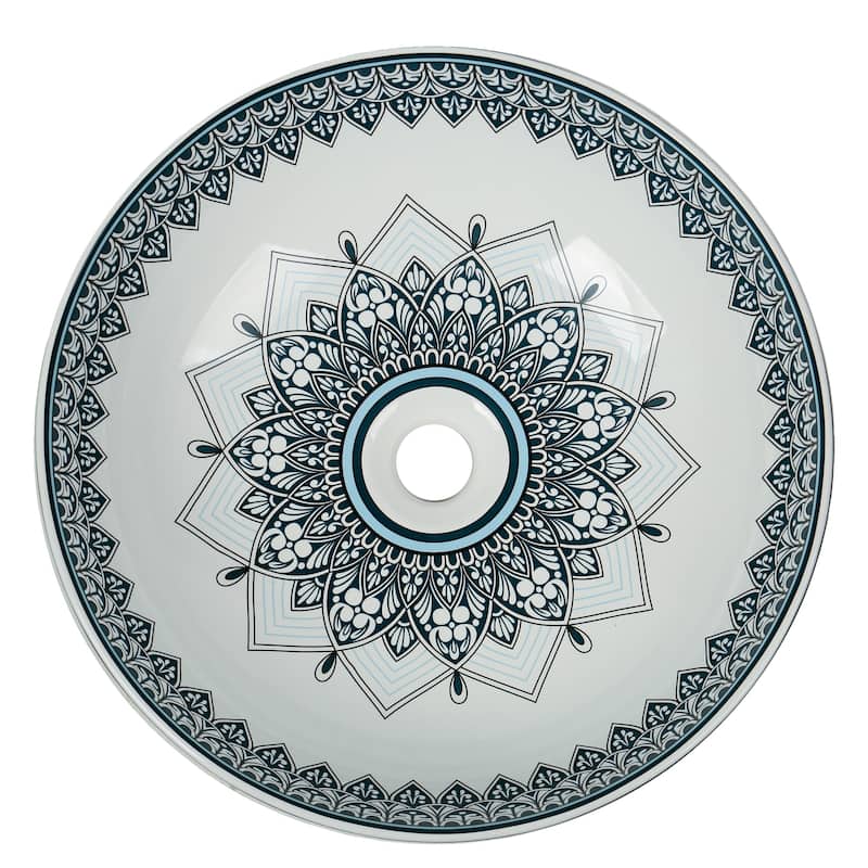 16" Round Artistic Ceramic Vessel Sink